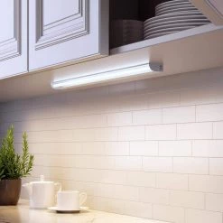 Outlet 🤩 ETi 18 in. Linkable Plug-in LED Under Cabinet Light w/ Step Dimming Switch 8-Watt 500 Lumens Hardware Included 🎉 -Cheap Cabinet Lights Store white eti under cabinet lights 54195112 40 1000