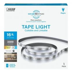Best reviews of 🥰 Feit Electric 16 ft. Plug-In Integrated LED White Strip Light Cuttable and Linkable Onesync with Color Change CCT Selectable 😉 -Cheap Cabinet Lights Store white feit electric led strip lights ucl192 flex 5cct c3 1000