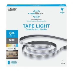 Wholesale 👏 Feit Electric 6 ft. Plug-In Integrated LED White Strip Light Cuttable and Linkable Onesync with Color Change CCT Selectable 😍 -Cheap Cabinet Lights Store white feit electric led strip lights ucl72 flex 5cct 66 1000