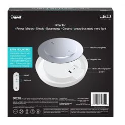 Discount 🥰 Feit Electric 7.5 in. White 25-WH Rechargeable with Remote Control LED Ceiling Fixture Light, 4000K Cool White 🔥 -Cheap Cabinet Lights Store white feit electric under cabinet lights cm7 5 840 25 bat 4f 1000