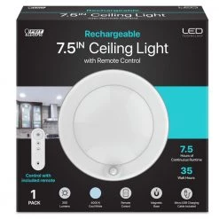 Cheapest โ Feit Electric 7.5 in. White 35-WH Rechargeable with Remote Control LED Ceiling Fixture Light, 4000K Cool White ๐คฉ 13 Cheapest โ Feit Electric 7.5 in. White 35-WH Rechargeable with Remote Control LED Ceiling Fixture Light, 4000K Cool White ๐คฉ -Cheap Cabinet Lights Store white feit electric under cabinet lights cm7 5 840 35 bat c3 1000
