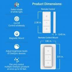 New 🎉 Feit Electric Onesync 32.5 in. (Fits 36 in. Cabinet) 2-Light Direct Wire Under Cabinet Light with Wireless Remote Control 🛒 -Cheap Cabinet Lights Store white feit electric under cabinet lights ucl36fp 5cctca remote2 40 1000