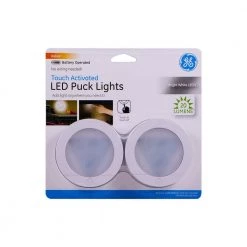 Cheap 🎁 GE Touch Activated White LED Puck Light (2-Pack) 💯 -Cheap Cabinet Lights Store white ge puck lights 25434 4f 1000