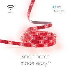 Cheap 👏 Globe Electric 16.4 ft. LED Multi-Color Strip Light Color Changing RGB No Hub Required Voice Activated, Wi-Fi Smart ✨ -Cheap Cabinet Lights Store white globe electric led strip lights 50053 c3 1000