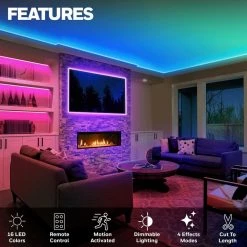 Deals 🛒 Honeywell 9.8 ft. USB or Battery Powered LED RGB Motion Activated Strip Lights for Home Decor, Mounted Under Cabinet Lights 👏 12 Deals 🛒 Honeywell 9.8 ft. USB or Battery Powered LED RGB Motion Activated Strip Lights for Home Decor, Mounted Under Cabinet Lights 👏 -Cheap Cabinet Lights Store white honeywell under cabinet lights hw st002 999 1d 1000