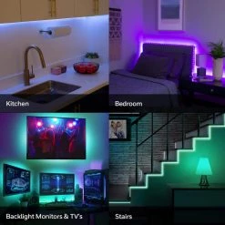 Deals 🛒 Honeywell 9.8 ft. USB or Battery Powered LED RGB Motion Activated Strip Lights for Home Decor, Mounted Under Cabinet Lights 👏 16 Deals 🛒 Honeywell 9.8 ft. USB or Battery Powered LED RGB Motion Activated Strip Lights for Home Decor, Mounted Under Cabinet Lights 👏 -Cheap Cabinet Lights Store white honeywell under cabinet lights hw st002 999 1f 1000