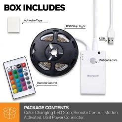 Deals 🛒 Honeywell 9.8 ft. USB or Battery Powered LED RGB Motion Activated Strip Lights for Home Decor, Mounted Under Cabinet Lights 👏 19 Deals 🛒 Honeywell 9.8 ft. USB or Battery Powered LED RGB Motion Activated Strip Lights for Home Decor, Mounted Under Cabinet Lights 👏 -Cheap Cabinet Lights Store white honeywell under cabinet lights hw st002 999 76 1000