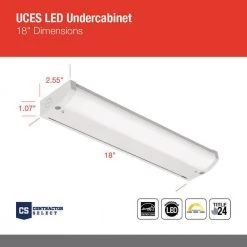 Brand new 🧨 Juno Contractor Select UCES 18 in. White LED Direct Wire Under Cabinet Light Switchable CCT 646 Lumens 2700K 3000K 3500K ⌛ -Cheap Cabinet Lights Store white juno under cabinet lights uces 18in sww6 90cri wh m6 1d 1000