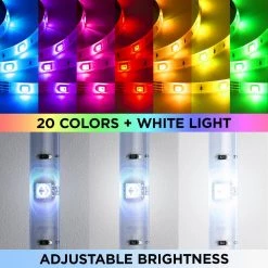 Cheapest ⌛ Merkury Innovations Light Strip 32.8 ft. LED White and Multi-Color (RGB) with Remote, Timer Function and Music Mode - Under Cabinet Light 🛒 -Cheap Cabinet Lights Store white merkury innovations under cabinet lights mi lst12 999 1f 1000