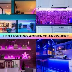 Cheapest ⌛ Merkury Innovations Light Strip 32.8 ft. LED White and Multi-Color (RGB) with Remote, Timer Function and Music Mode - Under Cabinet Light 🛒 -Cheap Cabinet Lights Store white merkury innovations under cabinet lights mi lst12 999 4f 1000