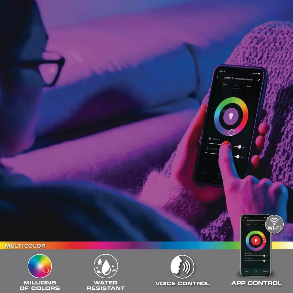 Coupon 🧨 Monster USB 6.5 ft. LED Multi-Color Strip Light, Smart Mobile App Operation, Voice Control, Schedule Your Lights with (1-Pack) 🧨 4 Coupon 🧨 Monster USB 6.5 ft. LED Multi-Color Strip Light, Smart Mobile App Operation, Voice Control, Schedule Your Lights with (1-Pack) 🧨 - Image 2