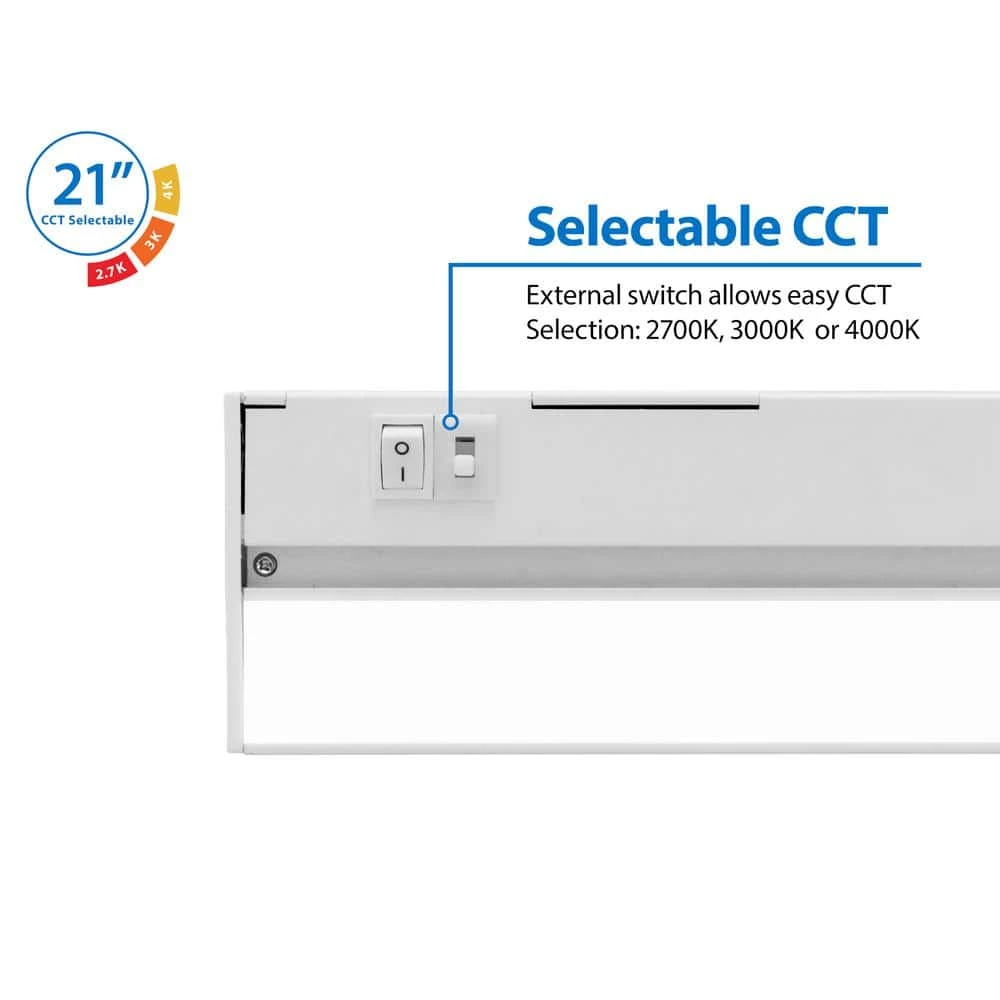 Buy ๐ NICOR NUC-5 Series 21.5 in. White Selectable LED Under Cabinet Light ๐ฏ 4 Buy ๐ NICOR NUC-5 Series 21.5 in. White Selectable LED Under Cabinet Light ๐ฏ - Image 2
