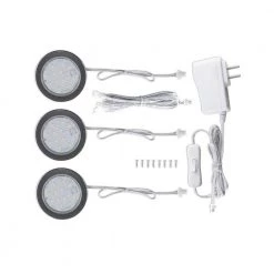 Top 10 👏 Unbranded 3-Pack Under-Cabinet LED Puck Light 😍 -Cheap Cabinet Lights Store white puck lights u16003wd 4f 1000