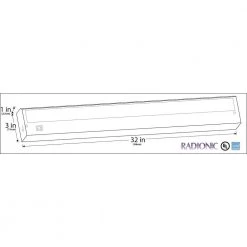 Promo 🌟 Radionic Hi Tech Eco II 32 in. LED White Under Cabinet Light 🔥 -Cheap Cabinet Lights Store white radionic hi tech under cabinet lights g32 wh 4f 1000