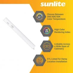 Brand new ⭐ Sunlite Plug-In 34 in. Linkable Adjustable 3 Color CCT Tunable 3000K 4000K 5000K White LED Under Cabinet Light 🔔 -Cheap Cabinet Lights Store white sunlite under cabinet lights hd03099 1 4f 1000