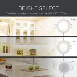 Discount 🔔 ULTRA PROGRADE EZ Link Linkable Plug-in LED White Puck Light with High/Low Switch (3-Pack) 🛒 -Cheap Cabinet Lights Store white ultra prograde puck lights 65009 t1 4f 1000