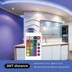 Coupon 💯 WBM SMART Multi-Color Cabinets LED Strips Light Kit RF Remote Control (2X5M) (Pack of 2) ⭐ -Cheap Cabinet Lights Store white wbm smart led strip lights lp 04 2pk 1f 1000