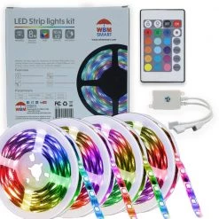 Coupon 💯 WBM SMART Multi-Color Cabinets LED Strips Light Kit RF Remote Control (2X5M) (Pack of 2) ⭐