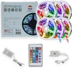 Best deal 💯 WBM SMART Multi-Color LED Strips Lights Kit, Durable, RF Remote Control (2X5M) (Pack of 3) ✔️
