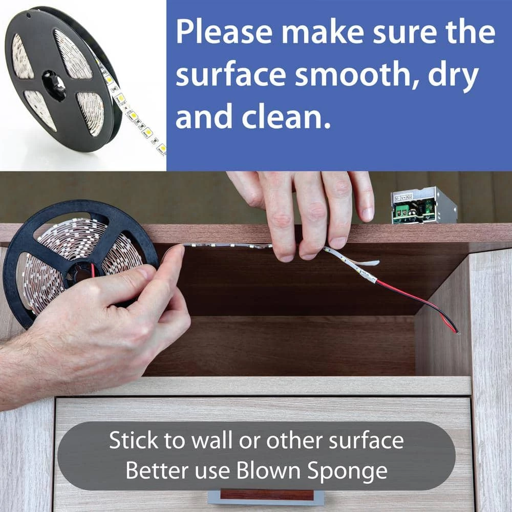 Best Pirce ❤️ WBM SMART 2 x 5M, 6.14 in. Height LED Light Strips Color Changing RGB Kit with Color Changing RF Remote, Finish: White (Pack of 4) 😍 5 Best Pirce ❤️ WBM SMART 2 x 5M, 6.14 in. Height LED Light Strips Color Changing RGB Kit with Color Changing RF Remote, Finish: White (Pack of 4) 😍 - Image 3