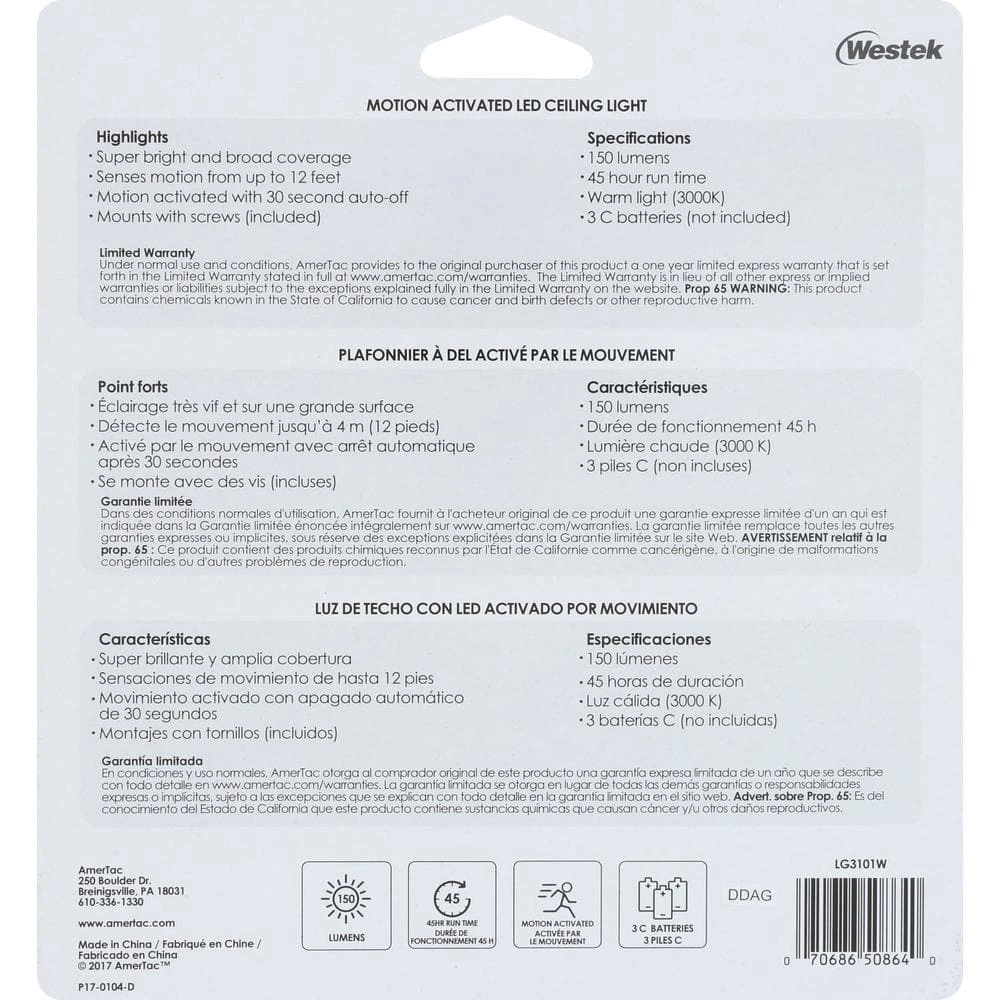Promo ๐งจ Westek 5 in. LED White Battery Powered Puck Light with Sensor โ๏ธ 4 Promo ๐งจ Westek 5 in. LED White Battery Powered Puck Light with Sensor โ๏ธ - Image 2